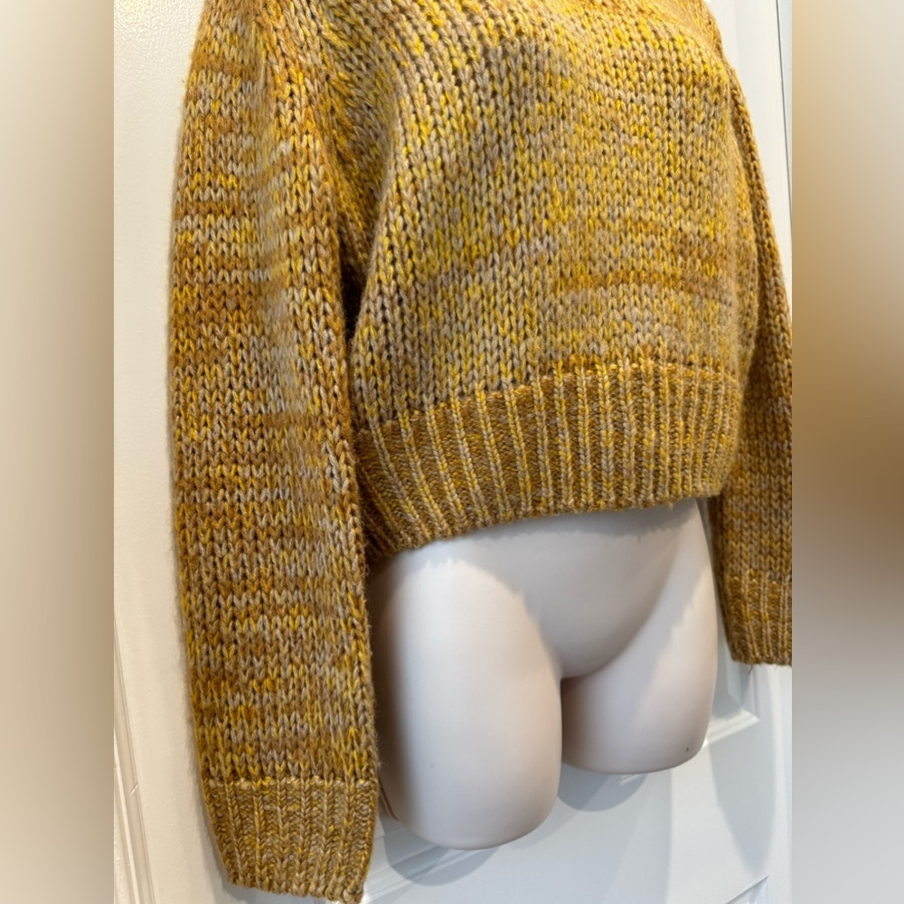 Greylin chunky knit sweater in Mustard yellow golden, crewneck size small - Picture 2 of 5